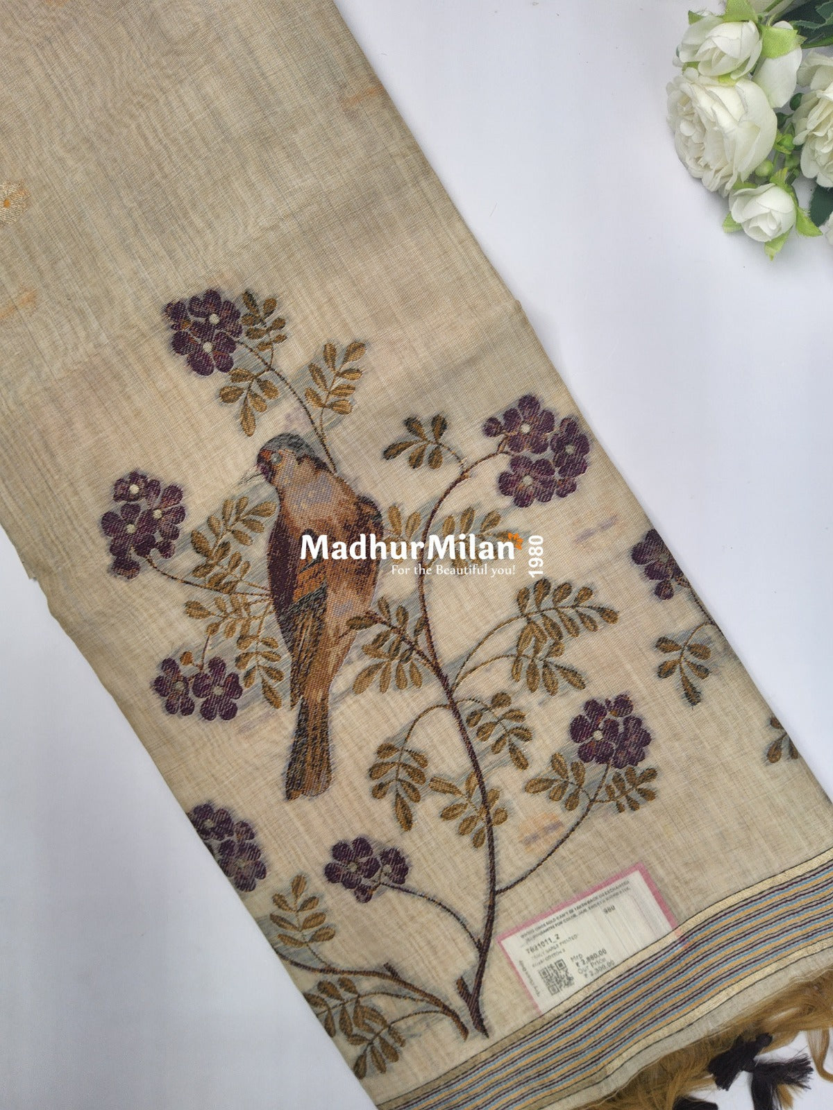 SPARROW KOVAI COTTON SAREE CHIKU PURPLE
