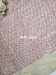 SEMI TUSSER EMBROIDERY BORDER SAREE LAVENDER