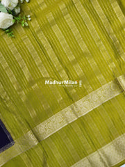 SEMI CREPE SILK SAREE PURPLE MEHANDI