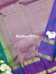 KANCHI BUTTTA BENTEX BORDER SAREE RAMA PURPLE