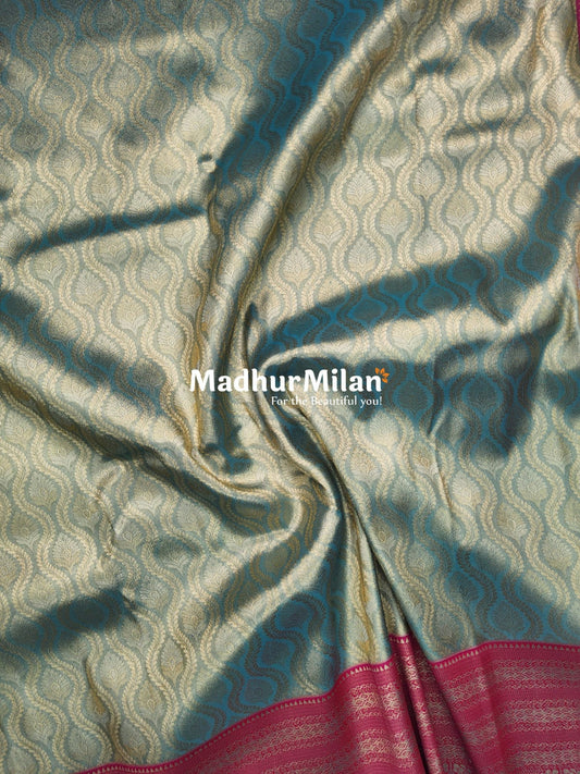 SHANTALA TISSUE SILK SAREE DUSTY RAMA PINK