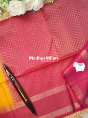 STRIPES BORDER BUTTA SOFT SILK SAREE MUSTARD PINK
