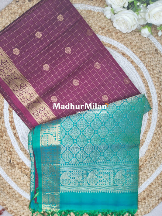 UPPADA SOFT SILK SAREE WINE RAMA