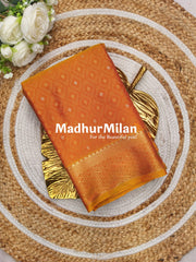 RUBY TUSSER SILK SAREE G0LD GREEN
