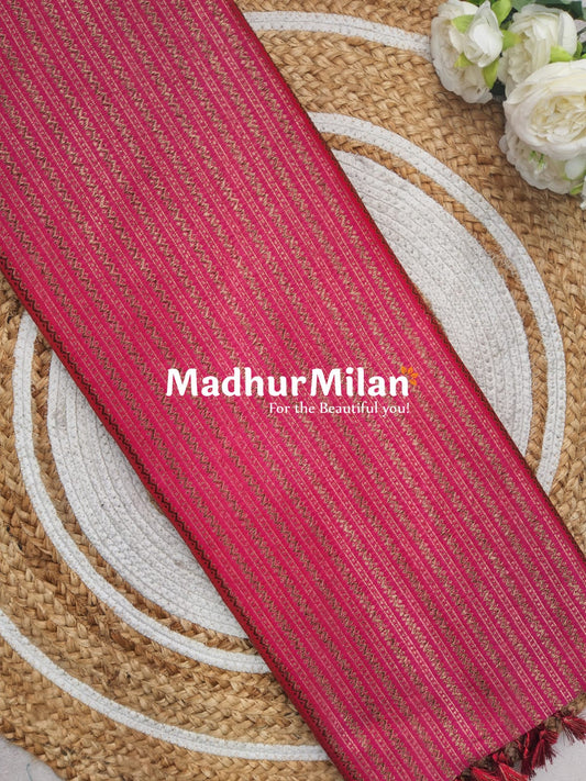 BANARASI ZARI WOVEN SAREE PINK