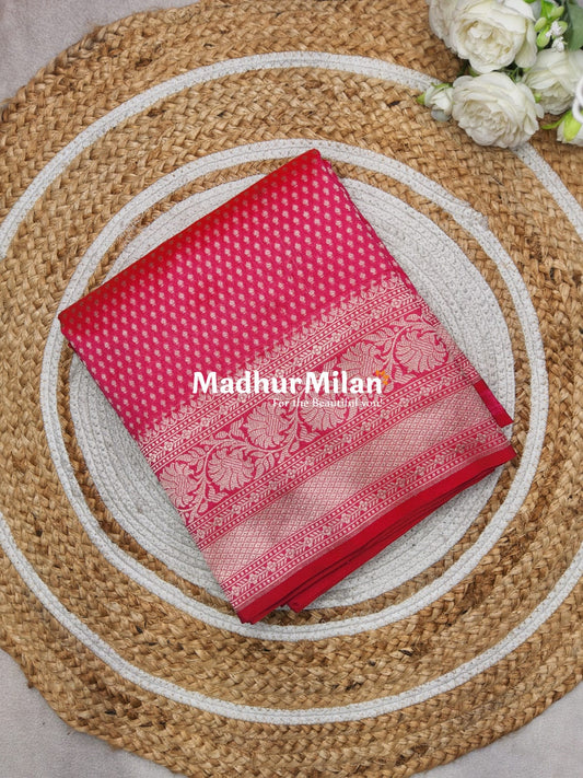 CHARVI BANARASI CREPE SILK SAREE PEACH