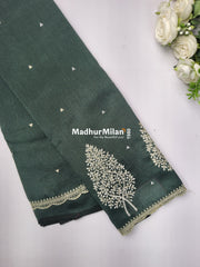 KUSHI SILK EMBROIDERY WORK SAREE AMAZON