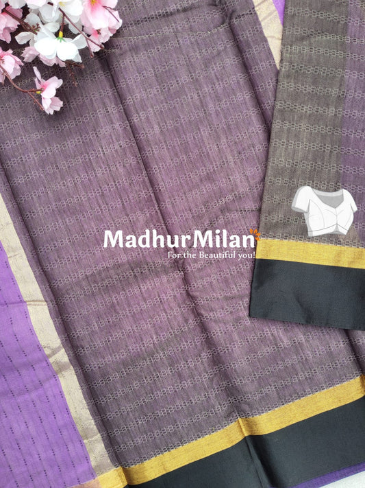 KOVAI SILK COTTON SAREE DUSTY PURPLE