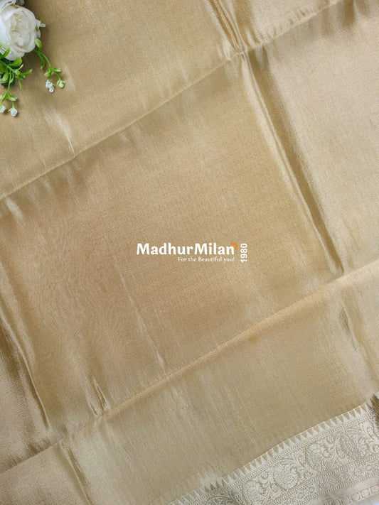 BANARASI TISSUE ORGANZA SAREE GOLD