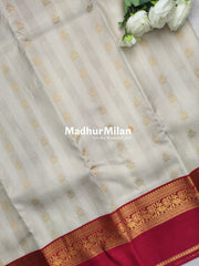 KORVAI CHECKS BENTEX BORDER SAREE CREAM ROSE PINK