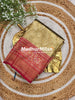 INDRA TISSUE SILK SAREE GOLDEN BROWN PINK