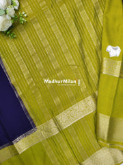 SEMI CREPE SILK SAREE PURPLE MEHANDI