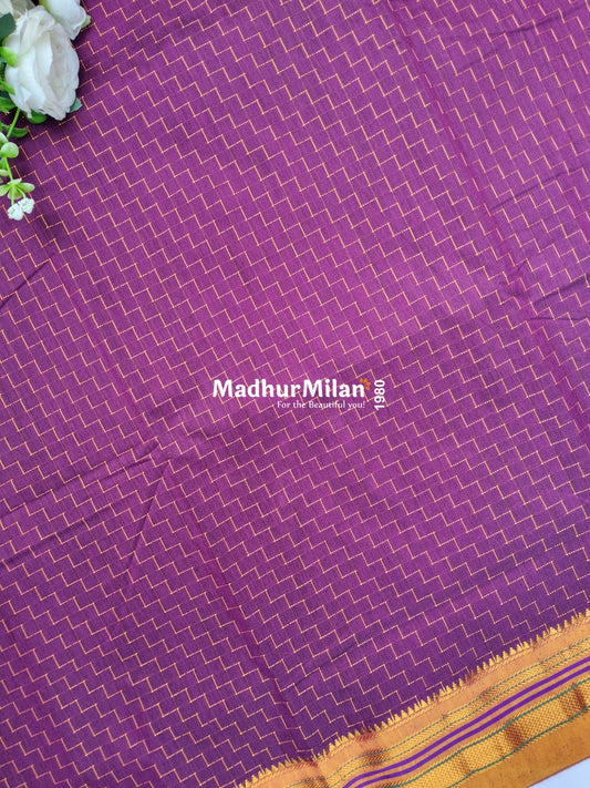 ILKAL ZIG ZAG SAREE PURPLE