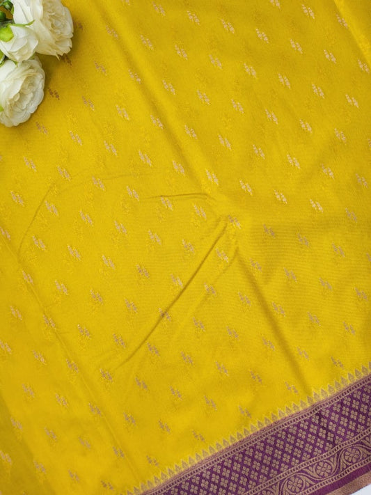 BANARASI COTTON LOOMS DUSTY YELLOW ONION
