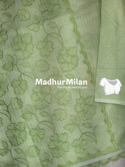 KOTA DORIA EMBROIDERY WORK SAREE PISTA