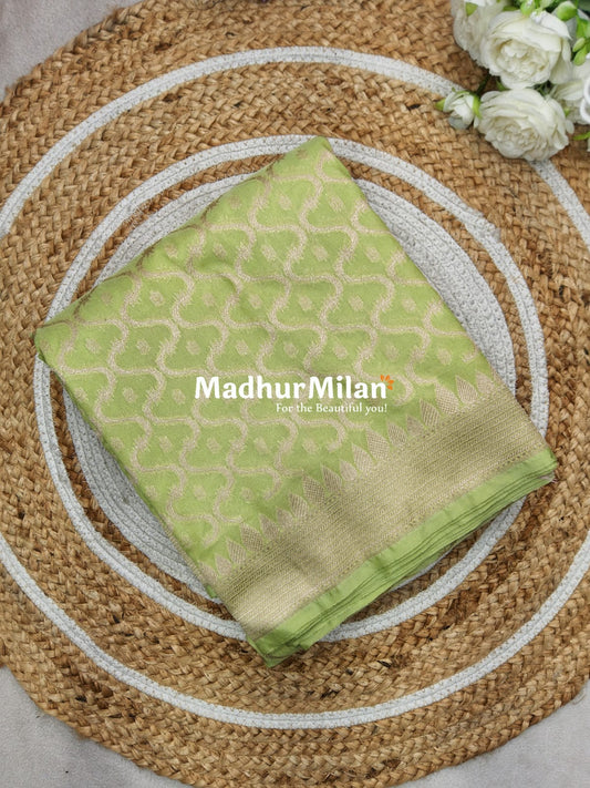 CHARVI BANARASI CREPE SILK SAREE SAGE