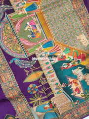 PASHMINA BROCADE SAREE PURPLE