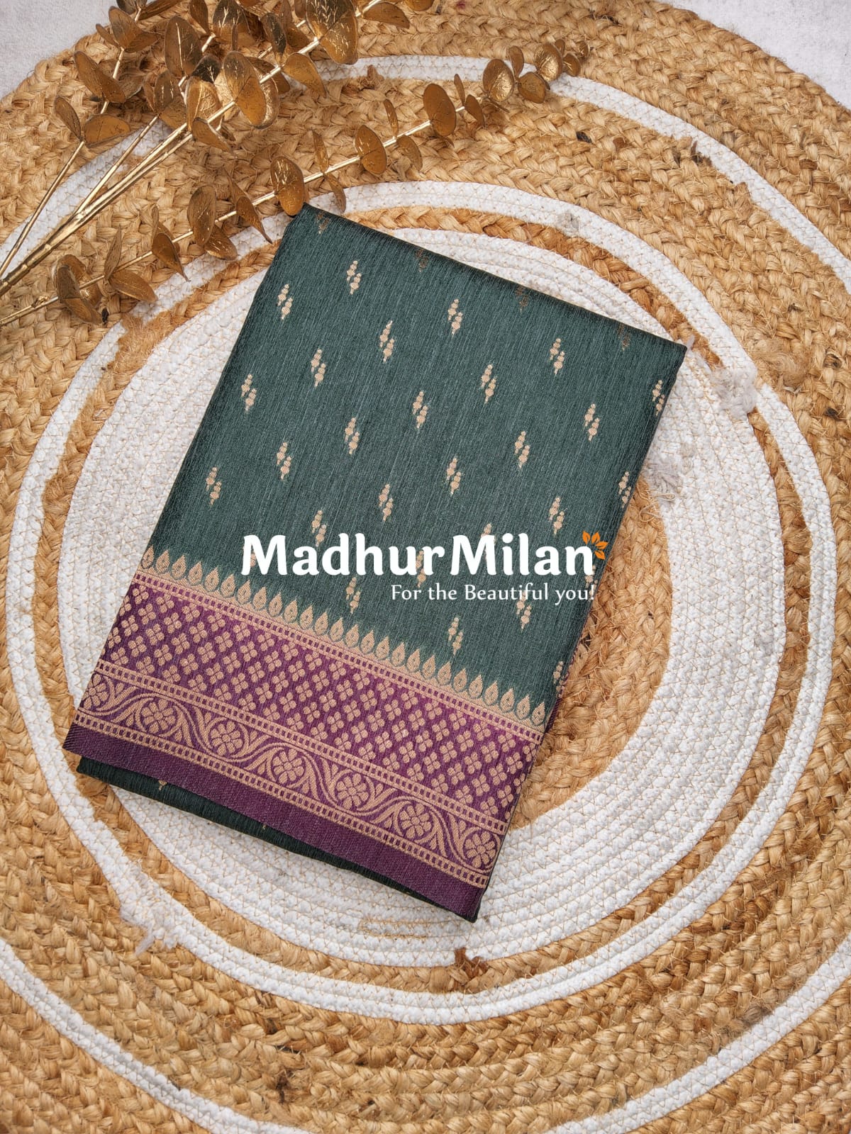 BANARASI COTTON LOOMS DUSTY GREEN IRON