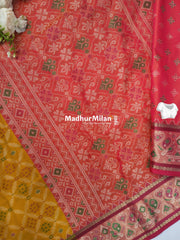 PATOLA SOFT SILK SAREE YELLOW