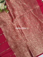 BANARASI RUSSIAN CREPE SAREE PINK