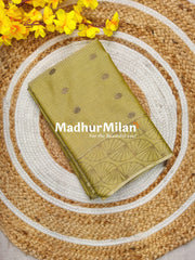 RUBY TUSSER SILK SAREE DUSTY GOLD PURPLE