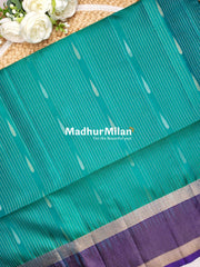 POORVIKA UPPADA SOFT SILK SAREE TURQUOISE VIOLET