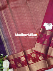 KANCHI BUTTA BENTEX BORDER SAREE PURPLE PINK