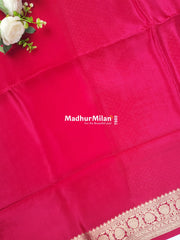 BANARASI RUSSIAN CREPE SAREE PINK