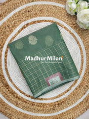 KOVAI SILK COTTON SAREE OLIVE GREEN