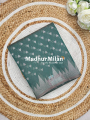 KOVAI TEMPLE SILK COTTON SAREE DUSTY GREEN