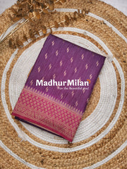 BANARASI COTTON LOOMS BRINJAL PINK