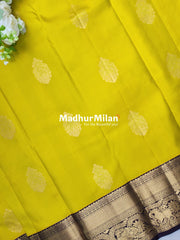 KANCHI BUTTA BORDER SAREE LEMON BROWN
