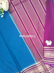 SEMI CREPE SILK SAREE PEACOCK PURPLE
