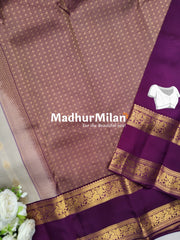KORVAI STRIPES BUTTA BENTEX BORDER SAREE CREAM WINE
