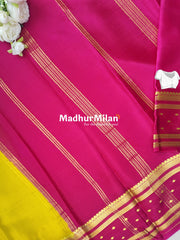 BENTEX BUTTA BORDER PURE CREPE SILK SAREE MEHANDI PINK
