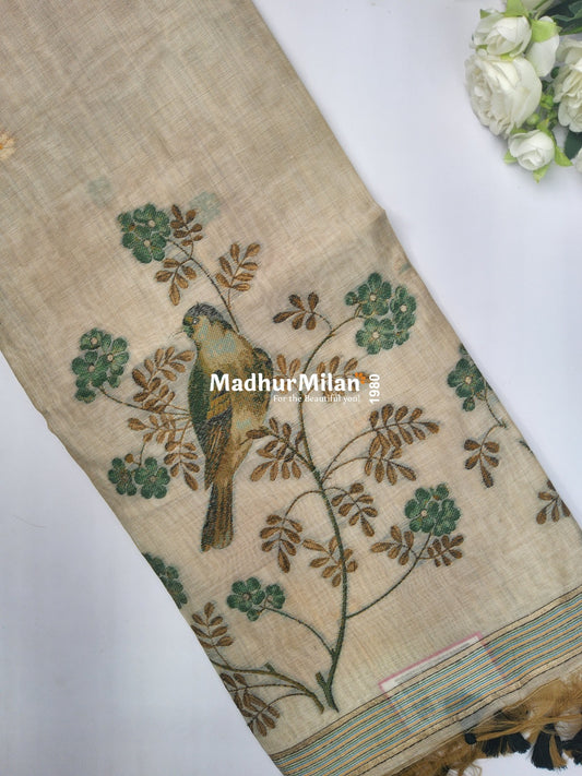 SPARROW KOVAI COTTON SAREE CHIKU GREEN
