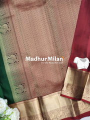 KANCHI MANGO BUTTA SAREE GREEN MAROON