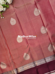 KANCHI BUTTA BENTEX BORDER SAREE ONION MAROON