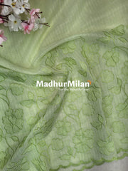 KOTA DORIA EMBROIDERY WORK SAREE PISTA