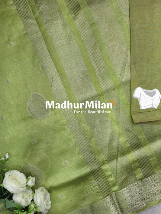 RESHAM SILK WEAVING SAREE PISTA