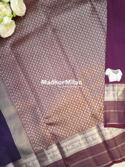 KANCHI BUTTA BORDER SAREE PURPLE WINE