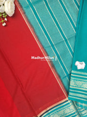 SEMI CREPE SILK SAREE RED RAMA