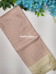 SEMI TUSSER EMBROIDERY BORDER SAREE LAVENDER