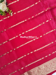 BANARASI RUSSIAN CREPE SAREE PINK