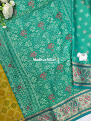 PATOLA SOFT SILK SAREE GREEN