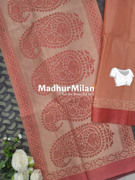 SWISS COTTON SAREE GREY