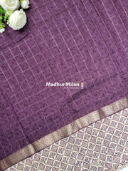 MODAL SILK SAREE PRINTED PURPLE