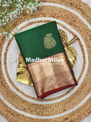 KANCHI MANGO BUTTA SAREE GREEN MAROON