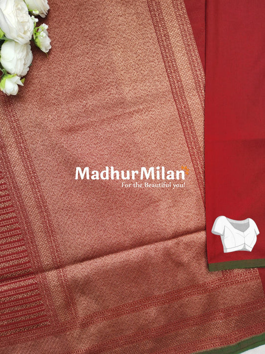 BANARASI ZARI WOVEN SAREE MAROON